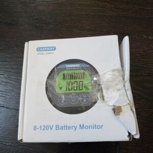 CAMWAY Battery Monitor 8-120V 0-500A Voltmeter Ammeter Voltage Current Meter